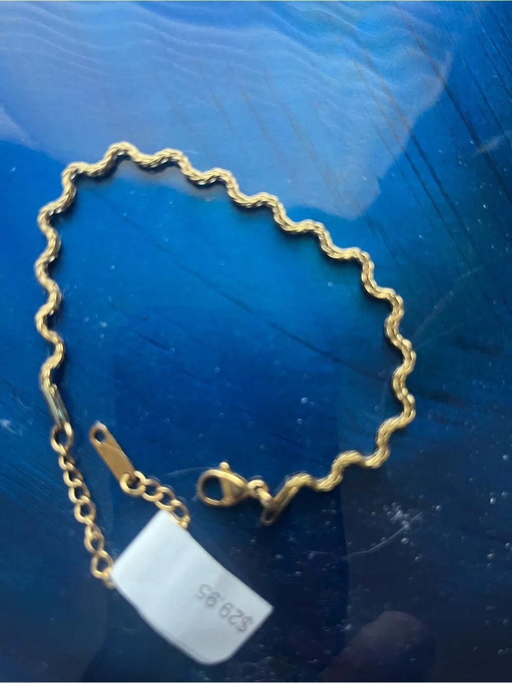 Gold Wavy Chain Bracelet - Women Jewelry